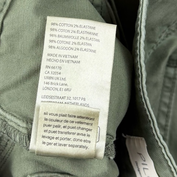 Anthropologie Pilcro The Wanderer Pants Green Utility Cargo Pants Size 23 EUC - Picture 15 of 16